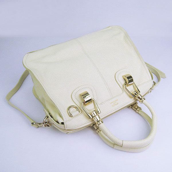 Fake Hermes New Arrival Double-duty leather handbag Off-White 60669